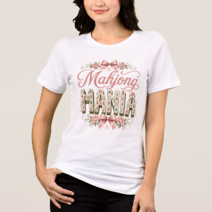 Ladies Mahjong Mania  Tri-Blend Shirt