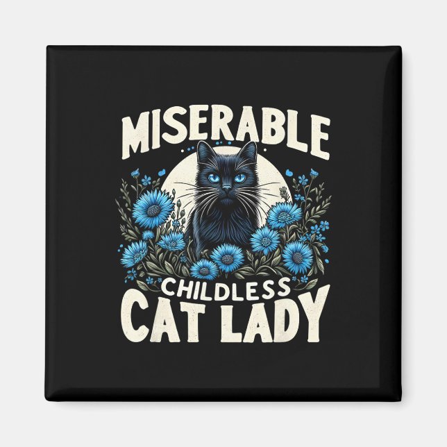 Ladies Miserable Childless Cat Lady Us Election Da Magnet (Front)