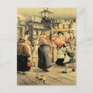 Ladies Night at the Pub Postcard