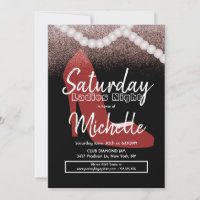 Ladies Night Birthday Party Red Heels Pearls