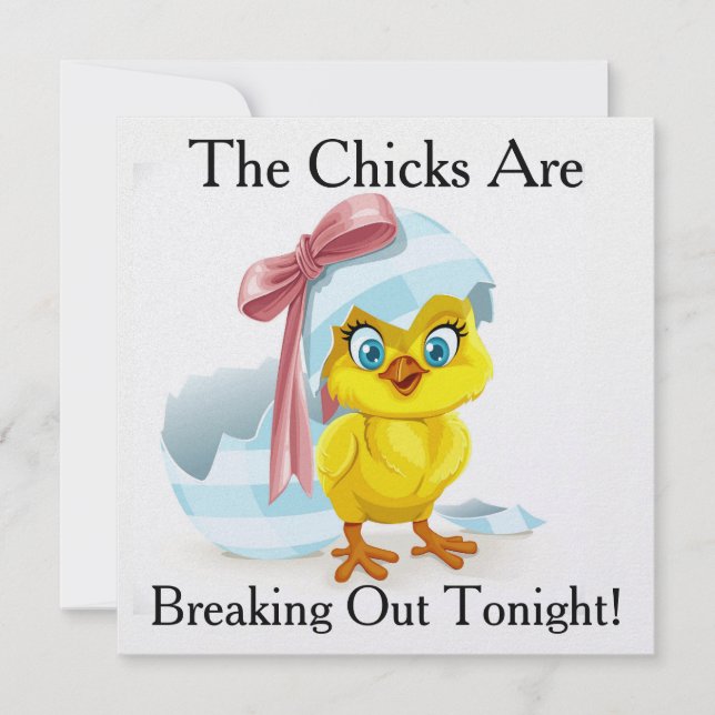 Ladies' Night Humour / Bachelorette Party  - SRF Invitation (Front)