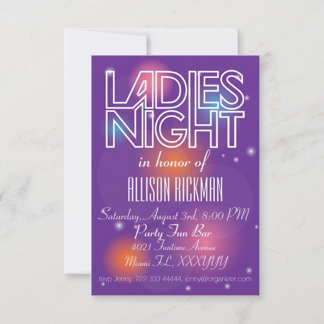 Ladies Night invitation design (Front)