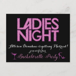 Ladies Night invitation design Postcard