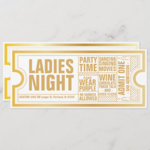 Ladies Night Invitation - Fully customisable text