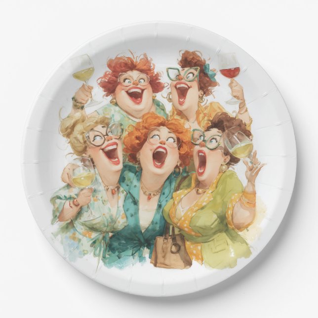 Ladies’ Night Laughter Paper Plate (Front)