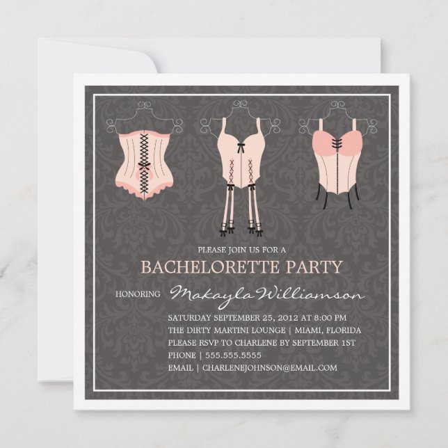 LADIES NIGHT LINGERIE | BACHELORETTE PARTY INVITE (Front)
