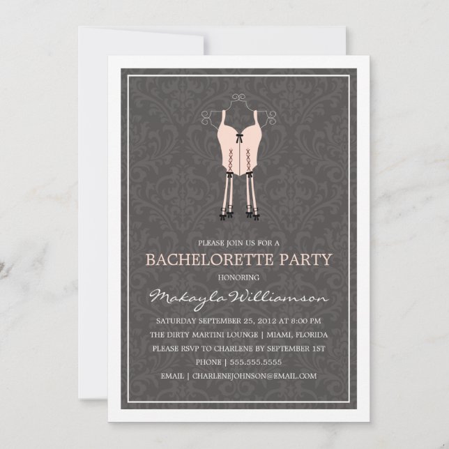LADIES NIGHT LINGERIE | BACHELORETTE PARTY INVITE (Front)