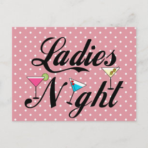 Ladies Night Postcard