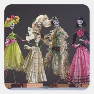 Ladies of the Day of the Dead, from Oaxaca Square Sticker