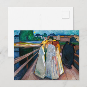 Ladies on the Bridge Edvard Munch Postcard