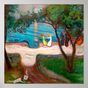 Ladies on the Bridge Edvard Munch Poster