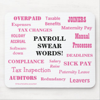 Ladies Payroll Swear Words! Funny Payroll Terms Mouse Mat