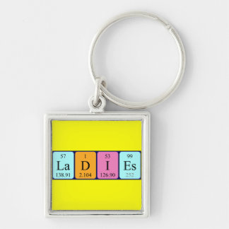 Ladies periodic table keyring