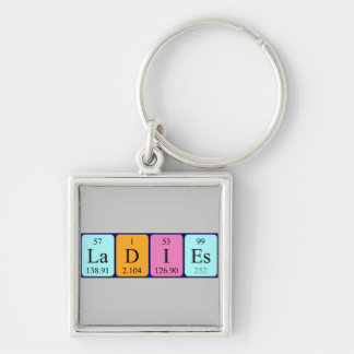 Ladies periodic table keyring
