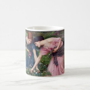 Ladies Picking Roses, John William Waterhouse Coffee Mug