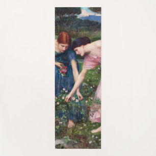 Ladies Picking Roses, John William Waterhouse Yoga Mat