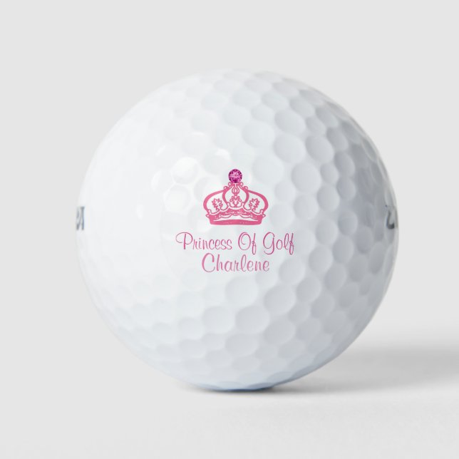 Ladies Pink Monogram Golf Golf Balls (Front)