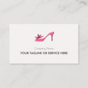 Ladies Pink Pump Shoe Wedding & Bridal Shoes Business Card
