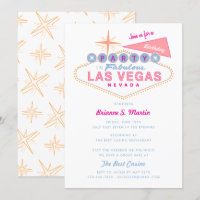 Ladie's Pink Retro Las Vegas Sign Birthday Party