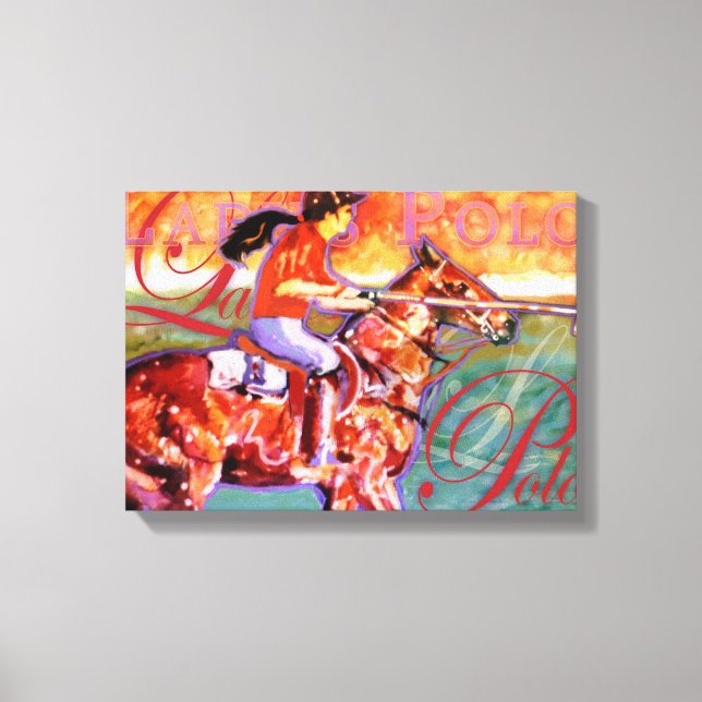 Ladies Polo Canvas Print (Front)
