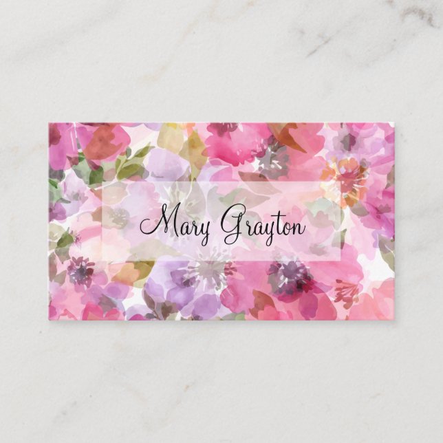 Ladies Professional Design Business Card (Front)