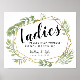 ladies restroom sign - toiletries basket Crystal