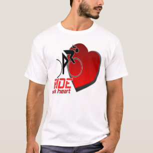 LADIES RIDE WITH HEART ESSENTIAL CREW SHIRT