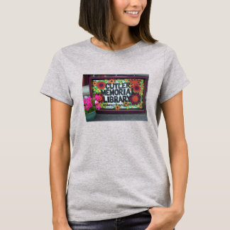 Ladies Ringer T with Cutler Flowers Sign T-Shirt