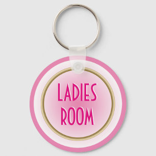 Ladies Room Pink Key Ring