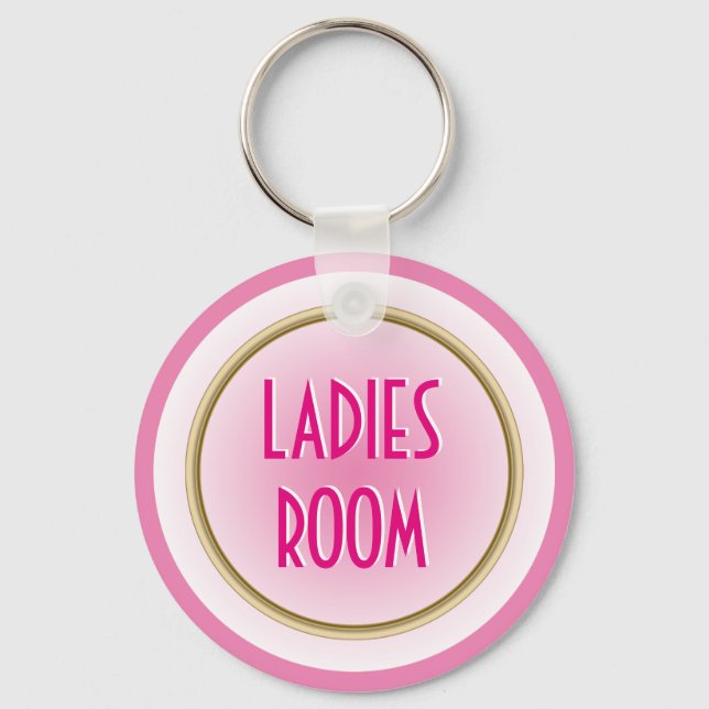 Ladies Room Pink Key Ring (Front)