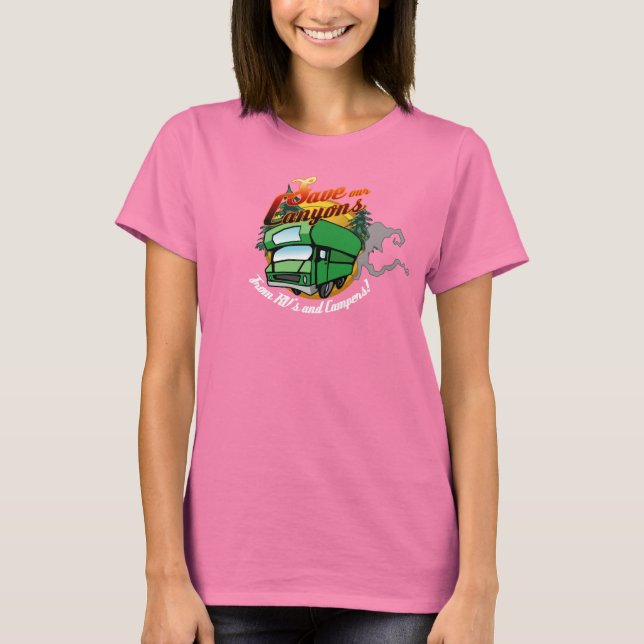 Ladies Save Our Canyons T-Shirt (Front)