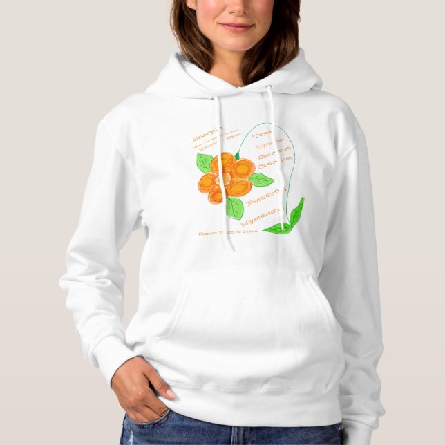 Ladies Scorpio Wearable Horoscope Hoodie (Front)