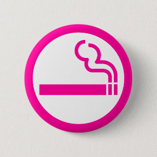 Ladies Smoking Area 喫煙女性 Japanese Sign 6 Cm Round Badge