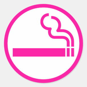 Ladies Smoking Area 喫煙女性 Japanese Sign Classic Round Sticker