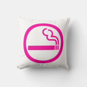 Ladies Smoking Area 喫煙女性 Japanese Sign Cushion