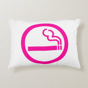 Ladies Smoking Area 喫煙女性 Japanese Sign Decorative Cushion