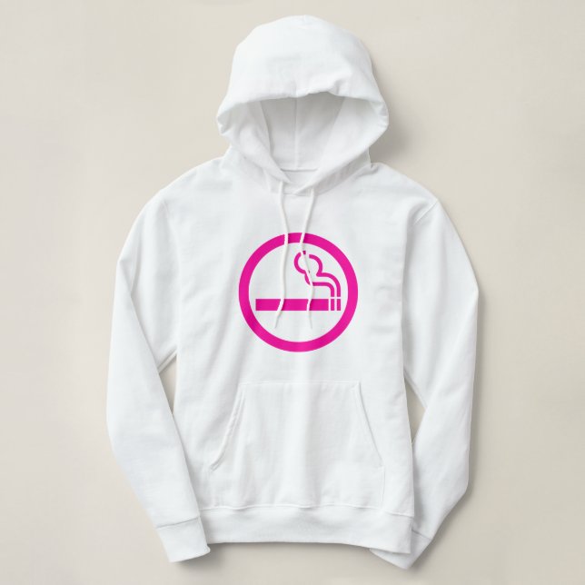 Ladies Smoking Area 喫煙女性 Japanese Sign Hoodie (Design Front)