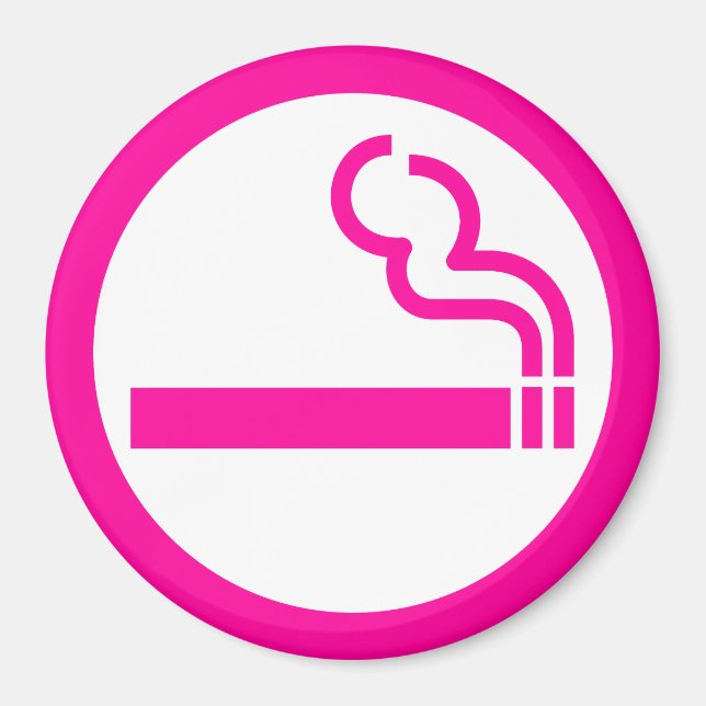 Ladies Smoking Area 喫煙女性 Japanese Sign Magnet (Front)