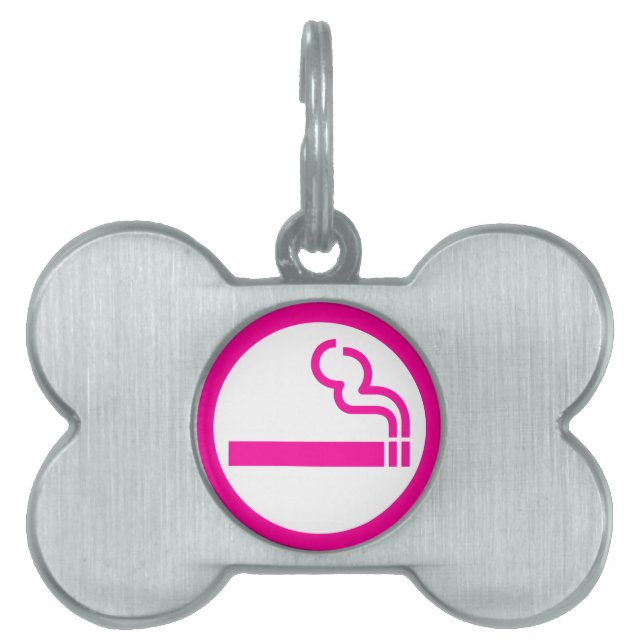 Ladies Smoking Area 喫煙女性 Japanese Sign Pet Tag (Front)