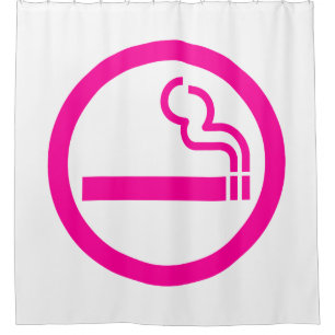 Ladies Smoking Area 喫煙女性 Japanese Sign Shower Curtain