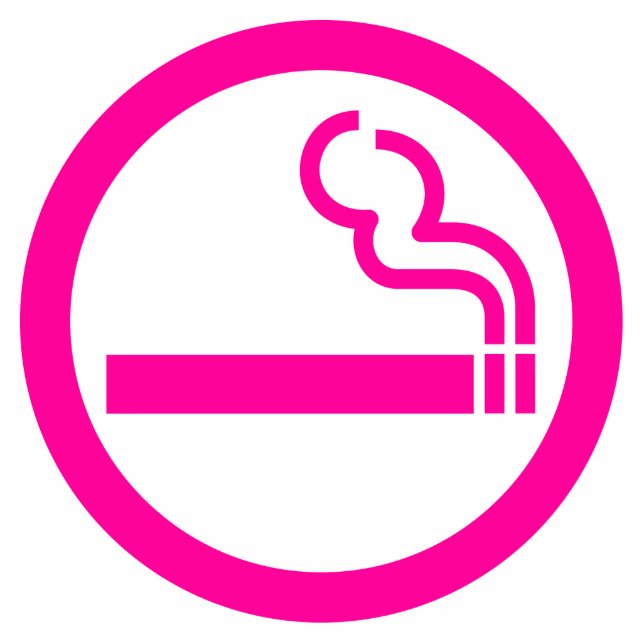 Ladies Smoking Area 喫煙女性 Japanese Sign Standing Photo Sculpture (Front)