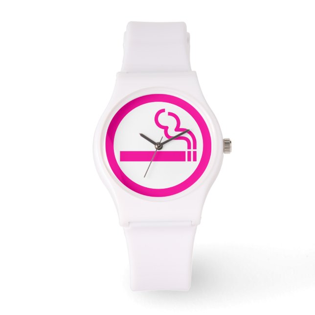 Ladies Smoking Area 喫煙女性 Japanese Sign Watch (Front)