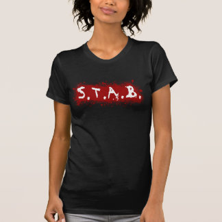 Ladies STAB Splatter Tee - Black