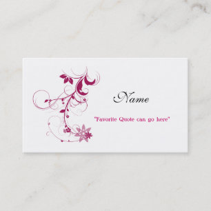 Ladies Swirl Design Profile Card