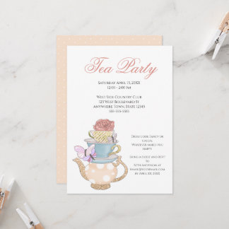 Ladies Tea Party Ideas Invitation