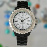 Ladies Team Captain Personalised Watch<br><div class="desc">Name & Inscription for a Ladies Team Captain,  or any player,  on a Personalised Watch. A gift watch with the name of the Team Captain,  plus a message or inscription. Ladies Team Captain Watch. Clean layout and stylish roman numerals on a white watch face.</div>