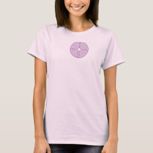 Ladies Tee shirt pink Chartres Labyrinth