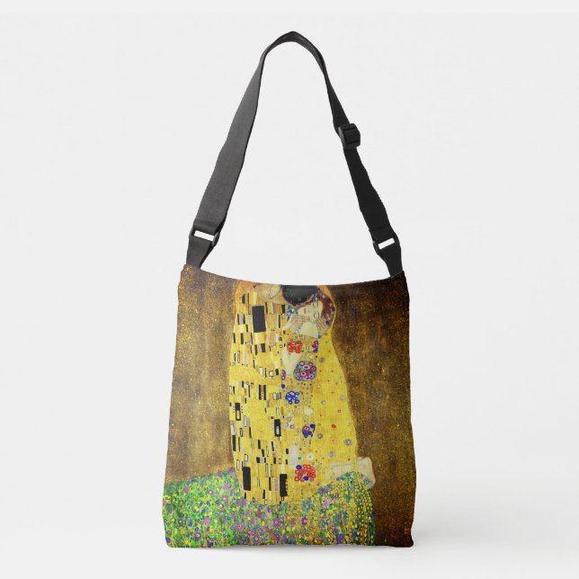 Ladies Tote Bag with Klimt's The Kiss (Front)