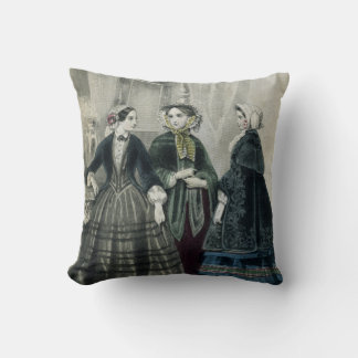 Ladies Vintage Victorian Fashionable Woman Cushion