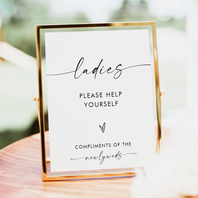 Ladies Wedding Bathroom Basket Sign, Bathroom Sign (Creator Uploaded)